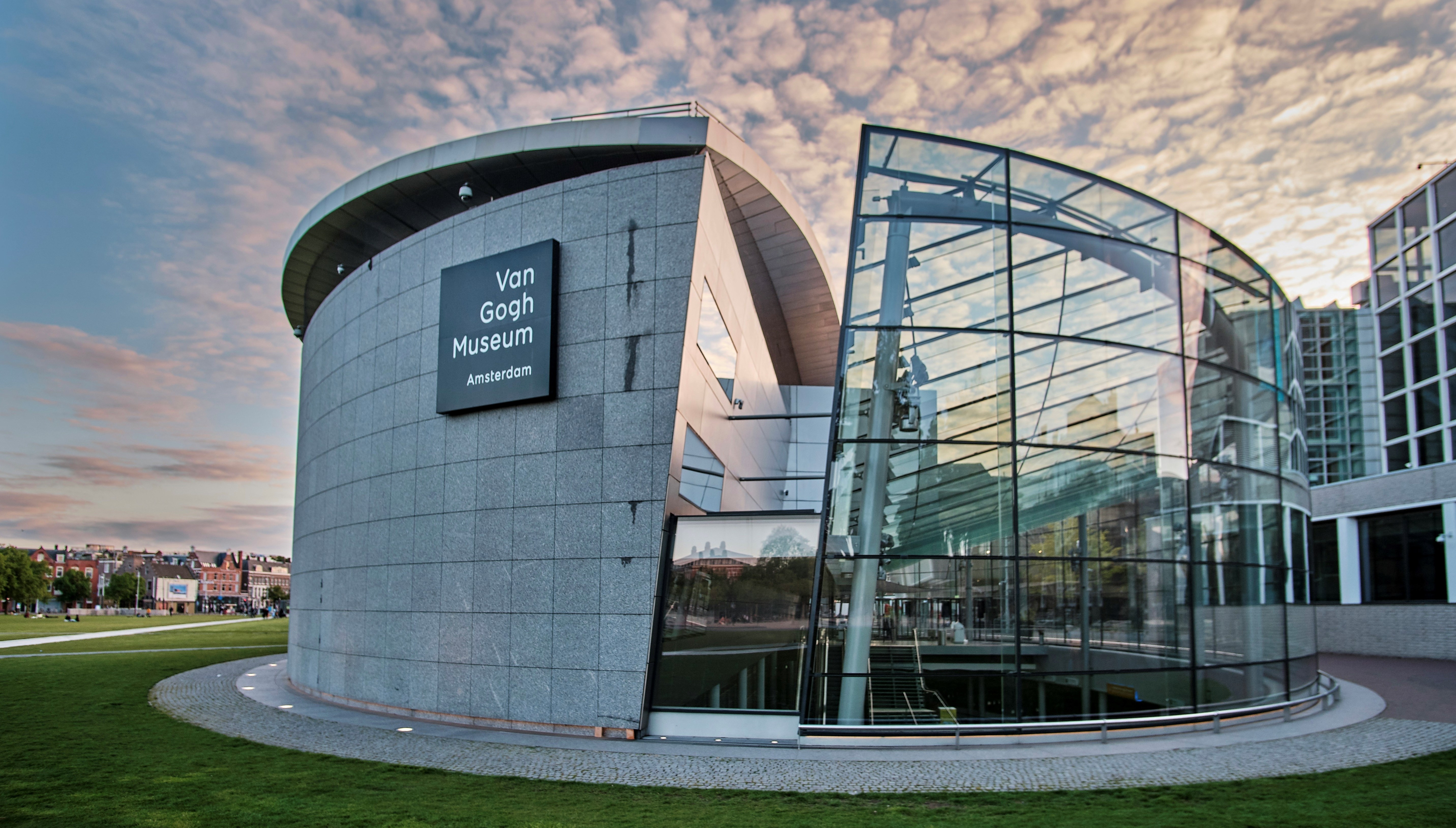 Van Gogh museum on the museum square in Amsterdam, the Netherlands
