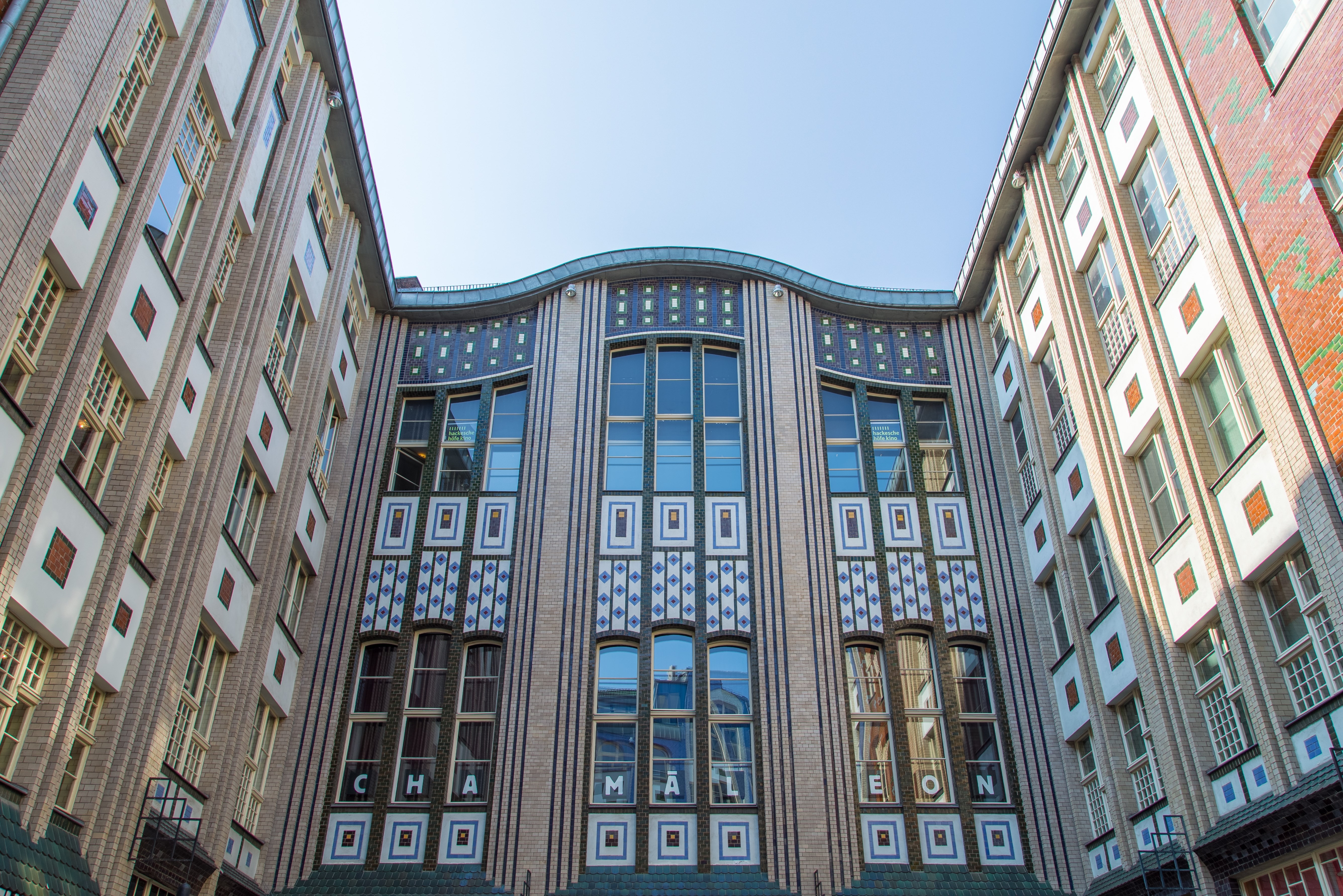 Historic facades of Hackescher Markt, Berlin.