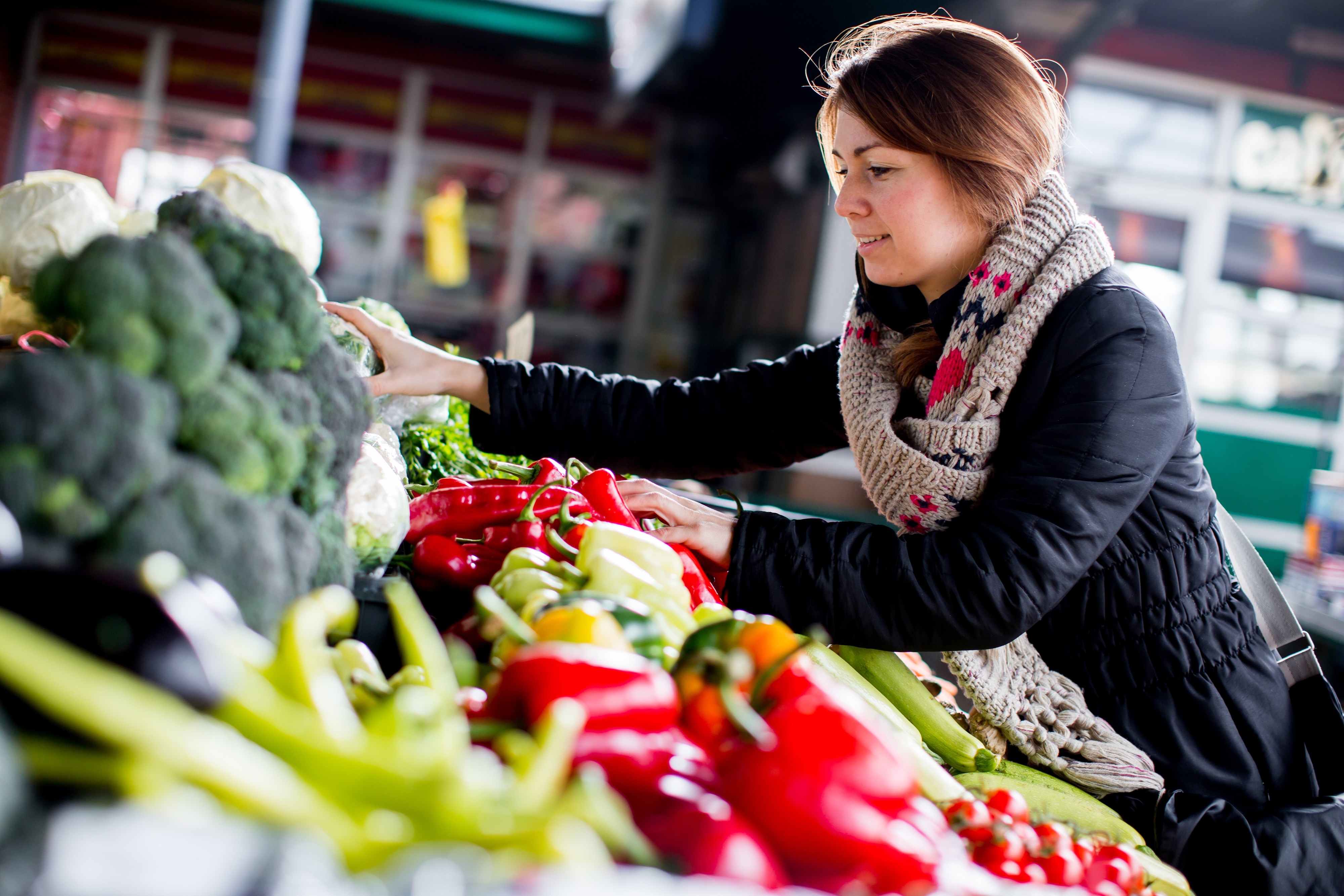 Woman at a market