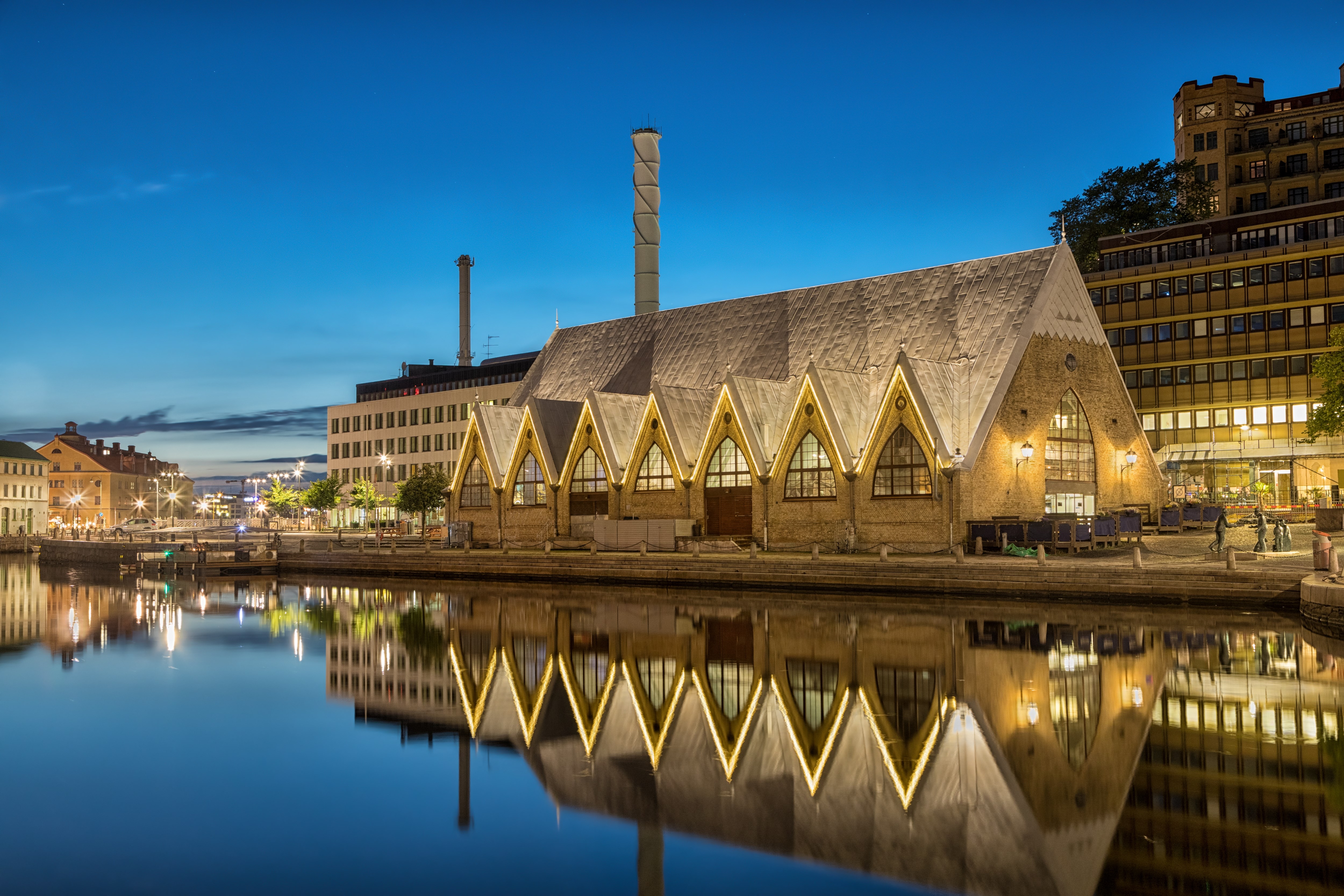 Feskekorka (Fish church), indoor fish market in Gothenburg, Sweden