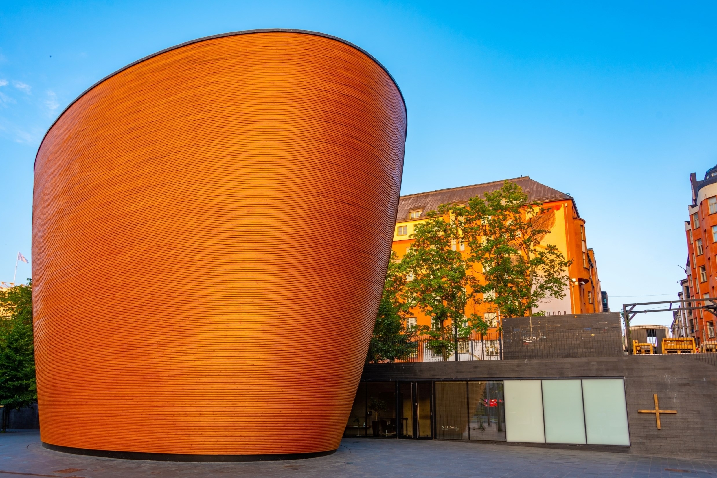 The Kamppi Chapel in Helsinki is also known as Chapel of Silence.
