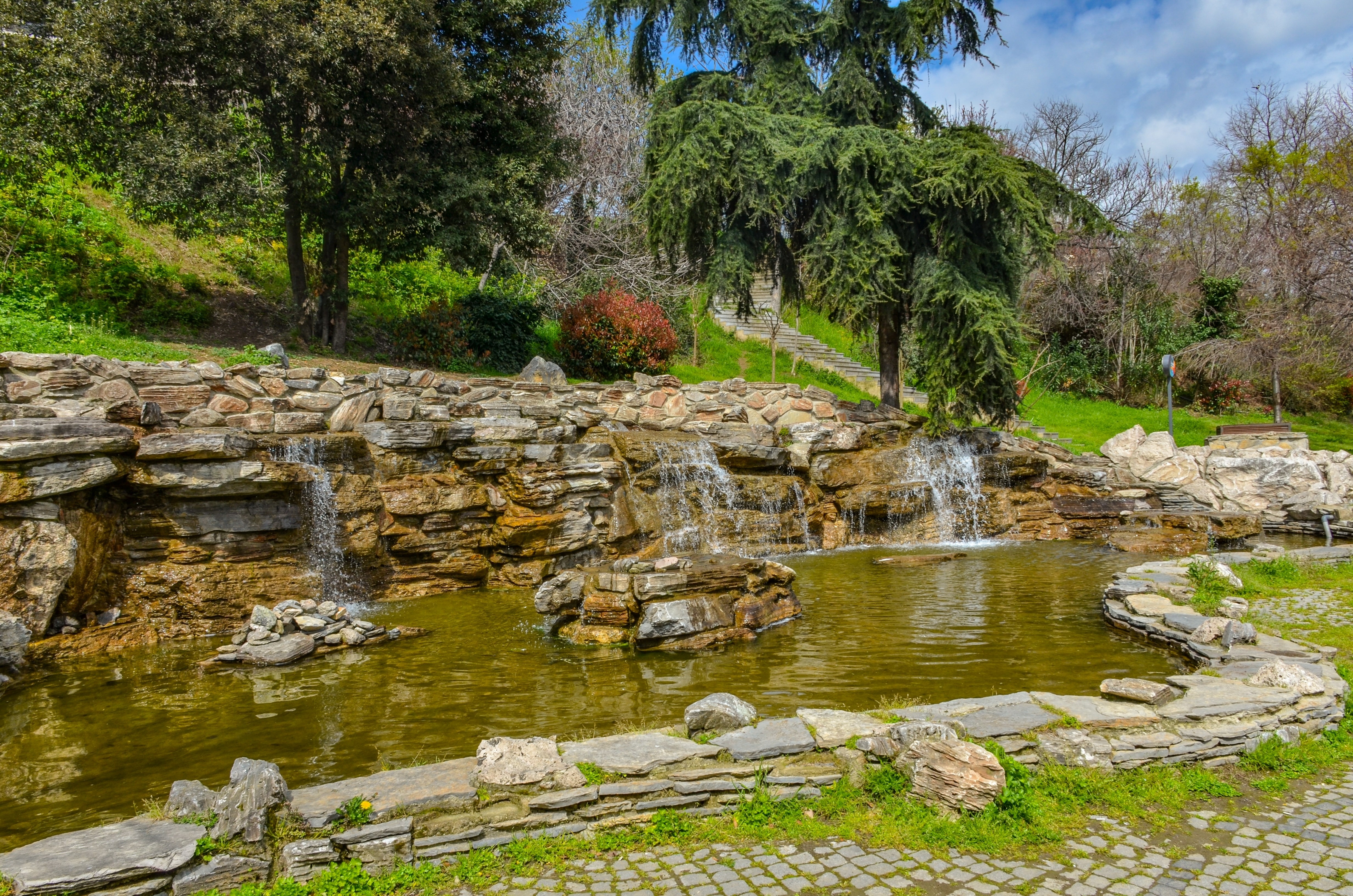water fountain in Maçka Demokrasi Park (Istanbul, Turkiye)