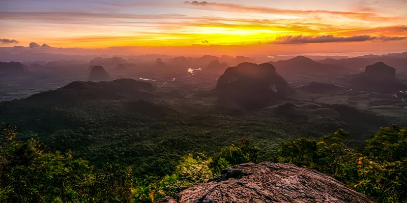 Viewpoint Sunset khao ngon nak at Krabi,Thailand.