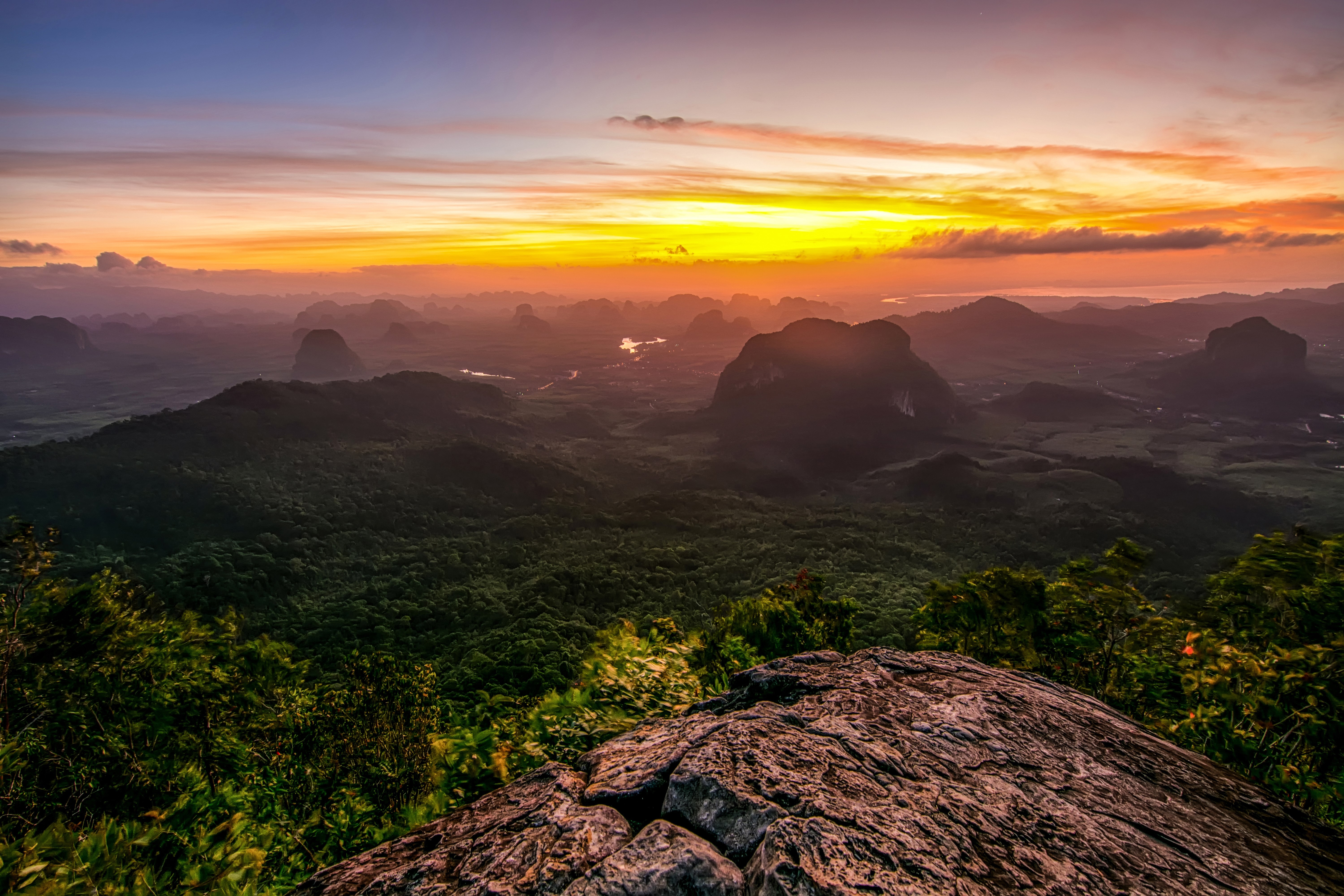 Viewpoint Sunset khao ngon nak at Krabi,Thailand.