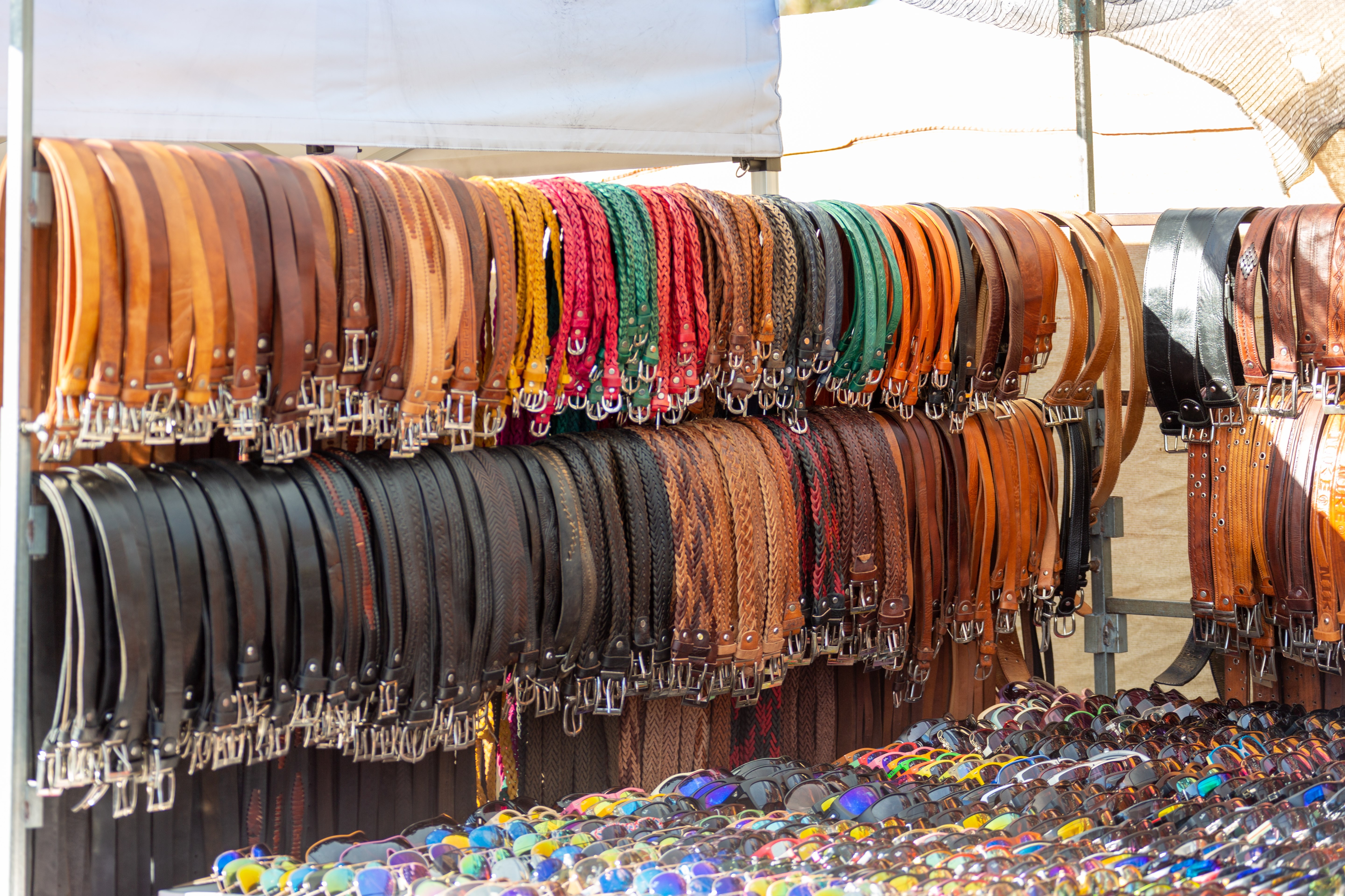 Belts at the Teguise market