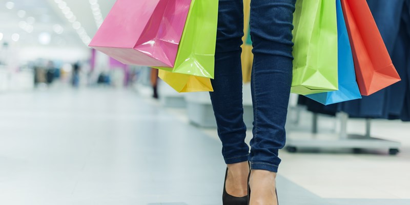 Woman with shopping bags
