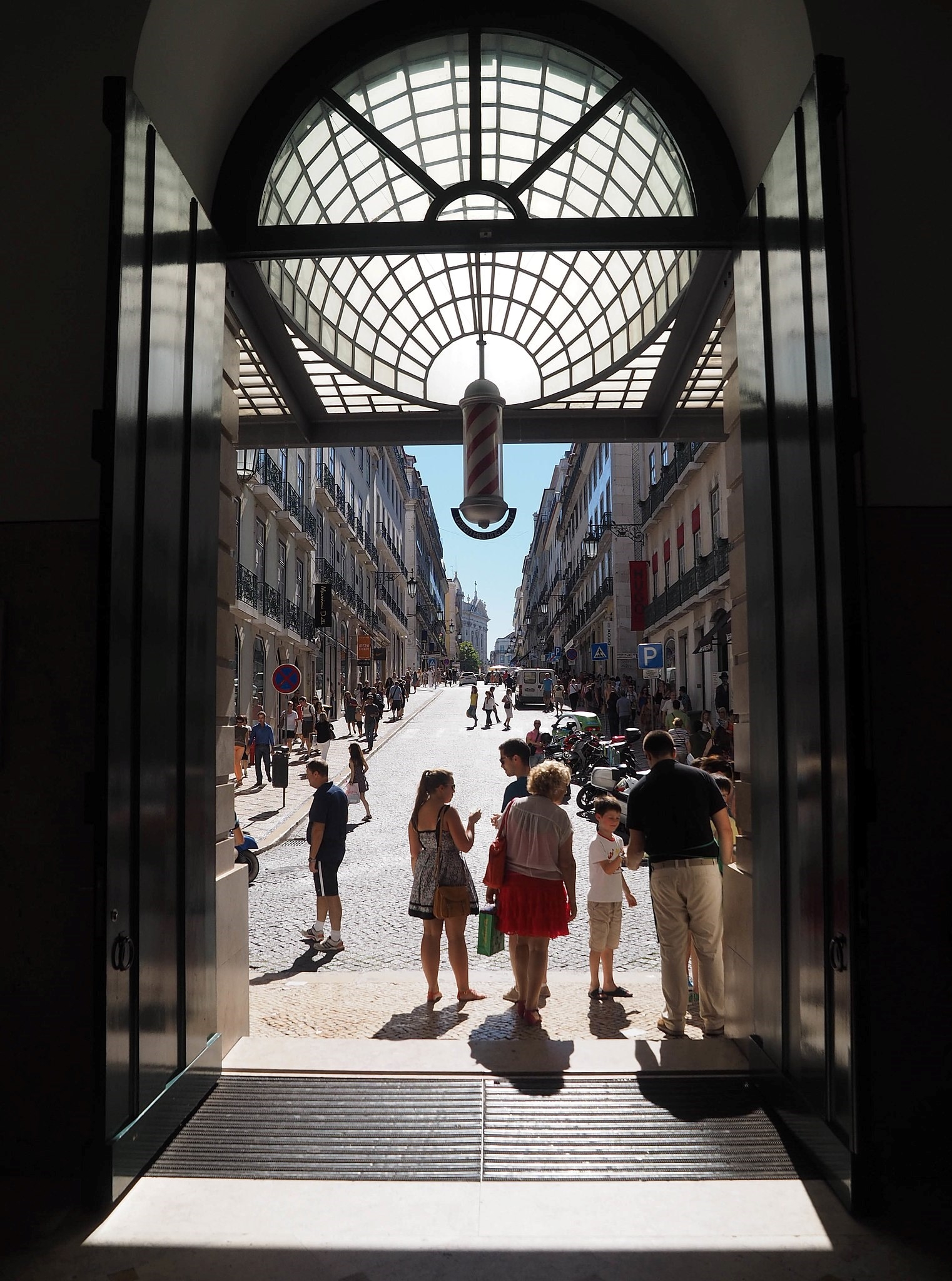 people shopping on the Rua Garrett in Chiado area