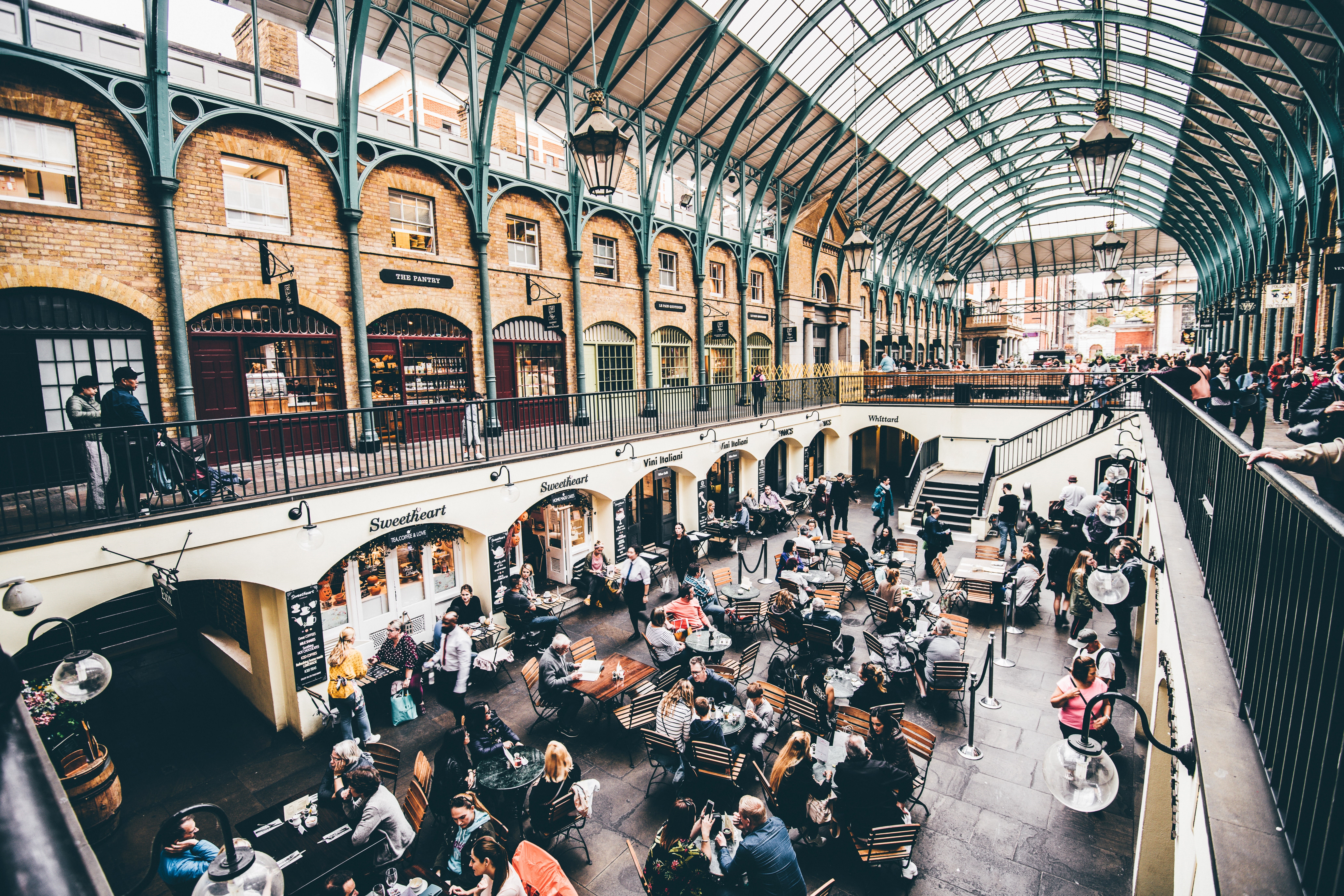 main market hall at Covent Garden Market in London, the United Kingdom