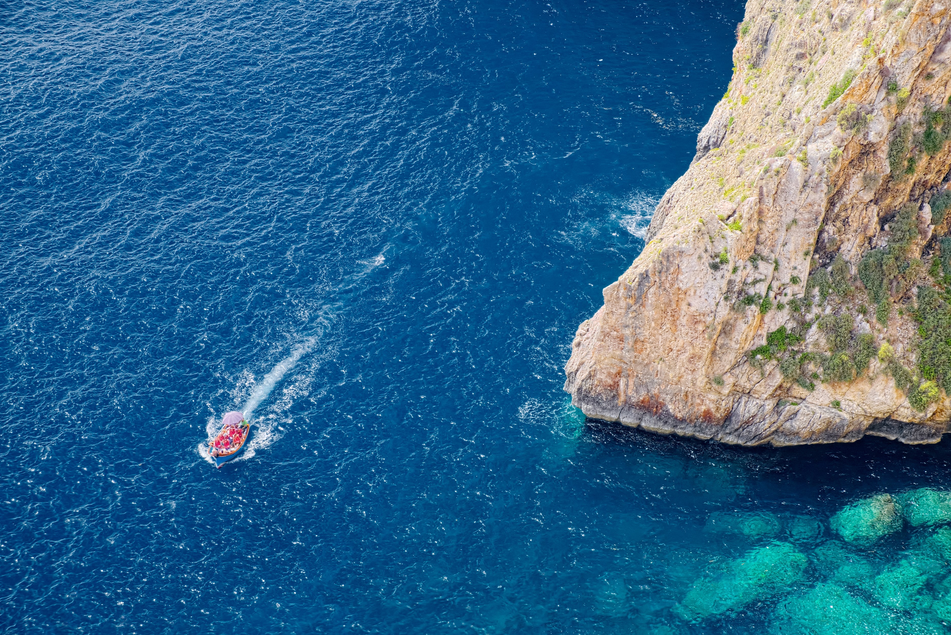 Blue Grotto area from above