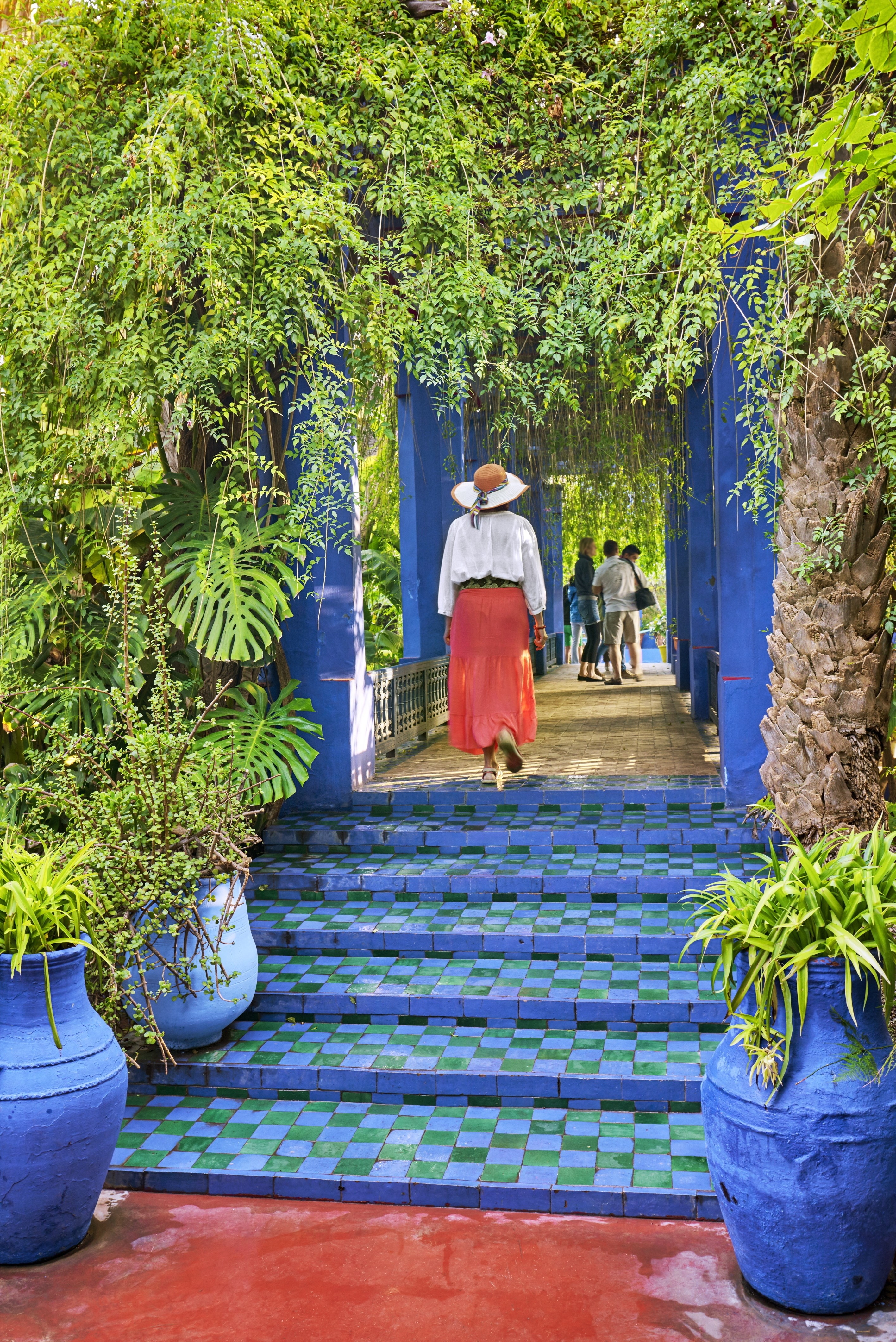 walking through the blue of Villa Oasis