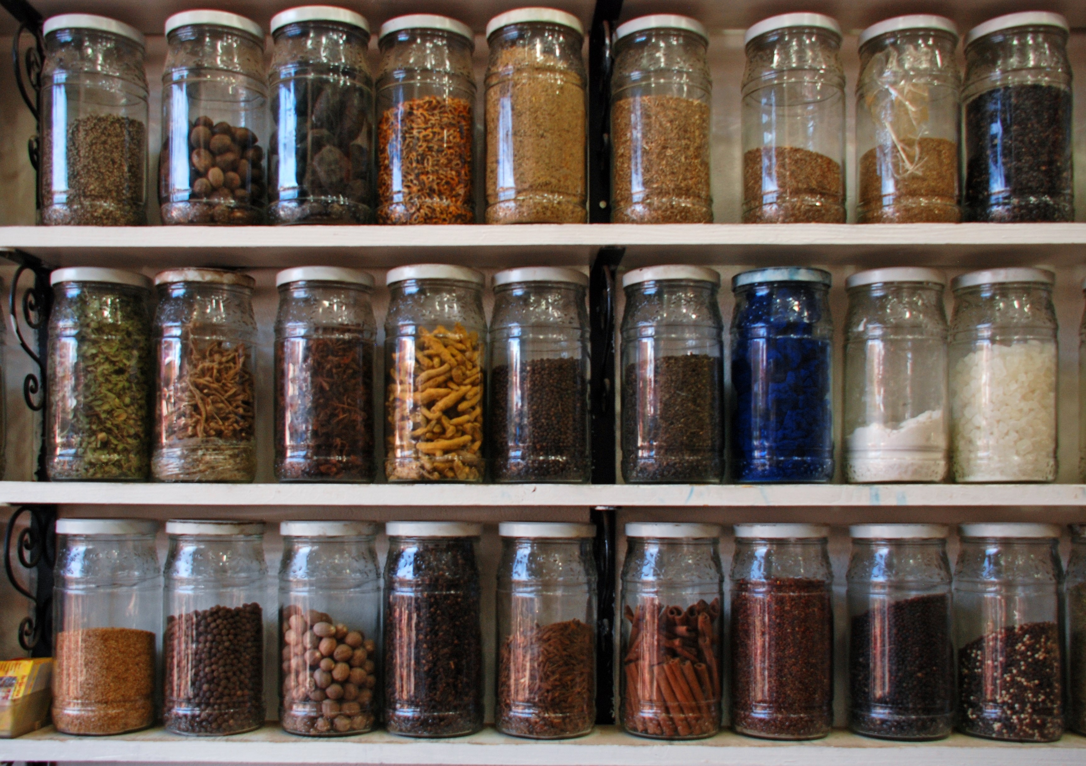 spices in jars