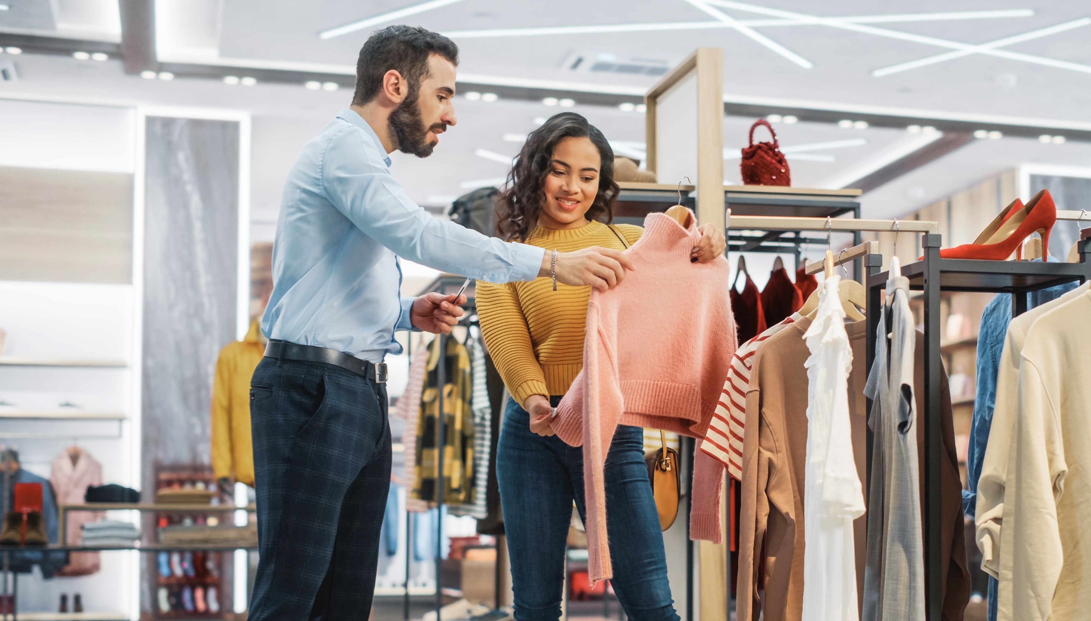 Young Female Customer Shopping