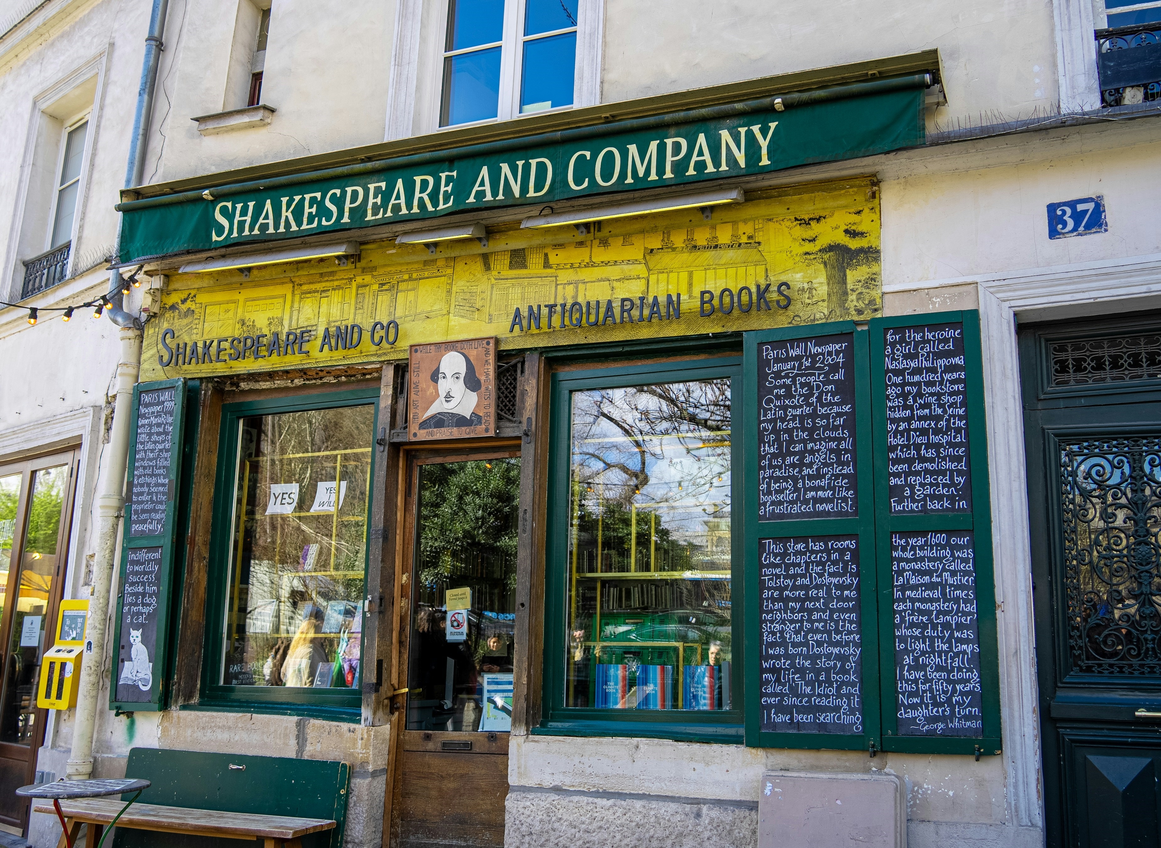 Shakespeare and Company, bookshop in Paris, France