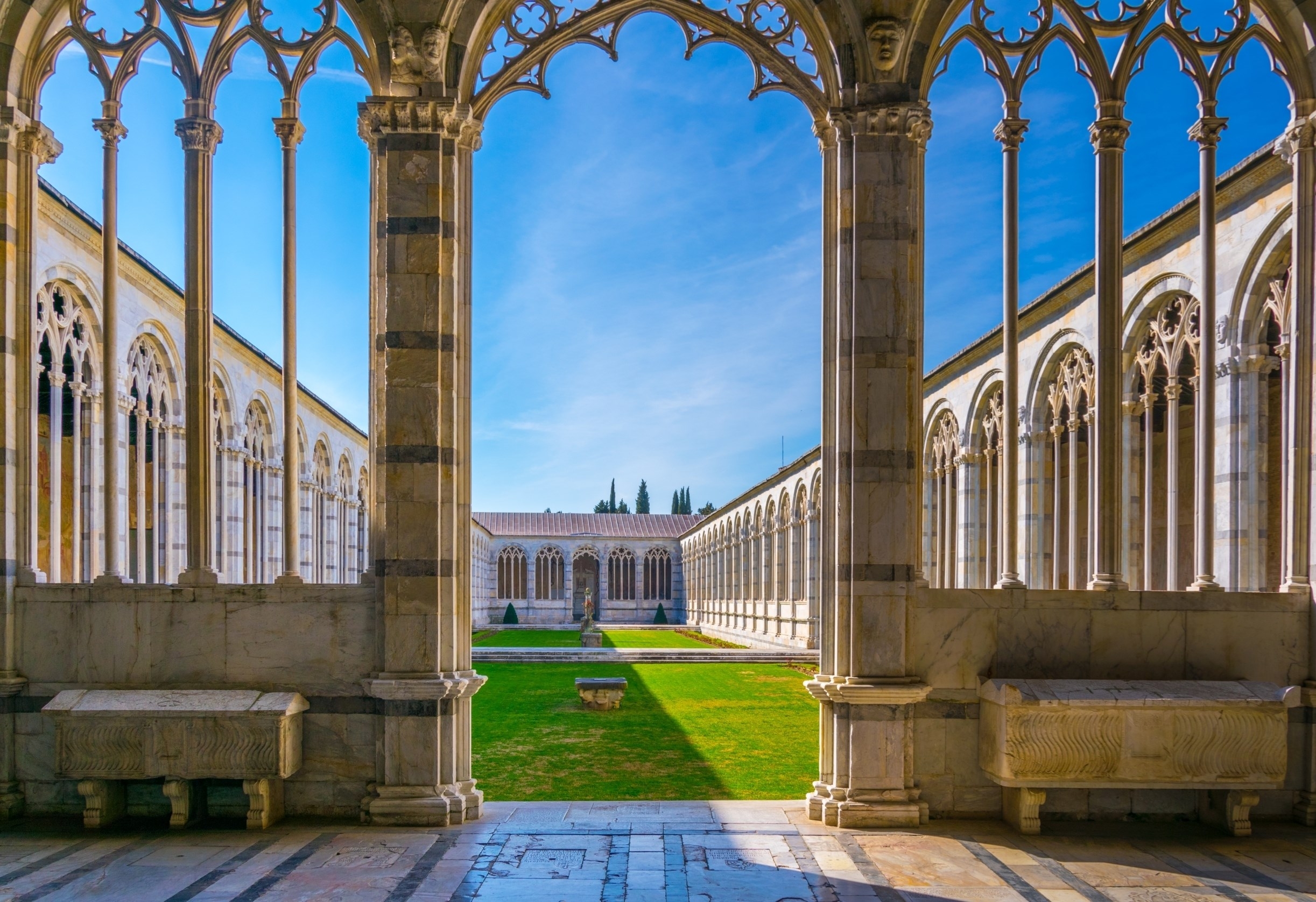 Detail of the Camposanto Cemetery in Pisa