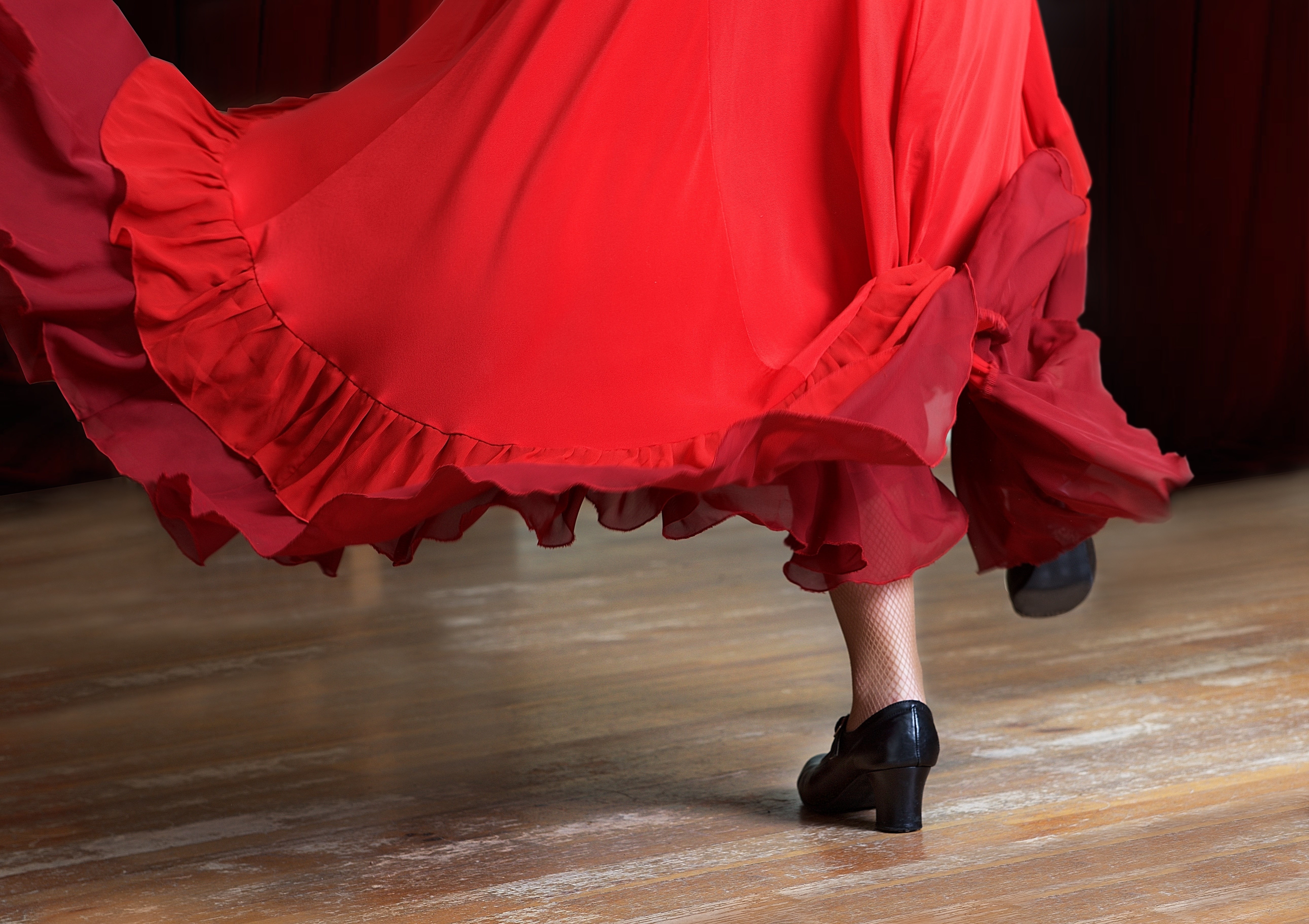 Photo of flamenco dancer. Legs fragment photo of spanish flamenco dancer. Only legs cropped