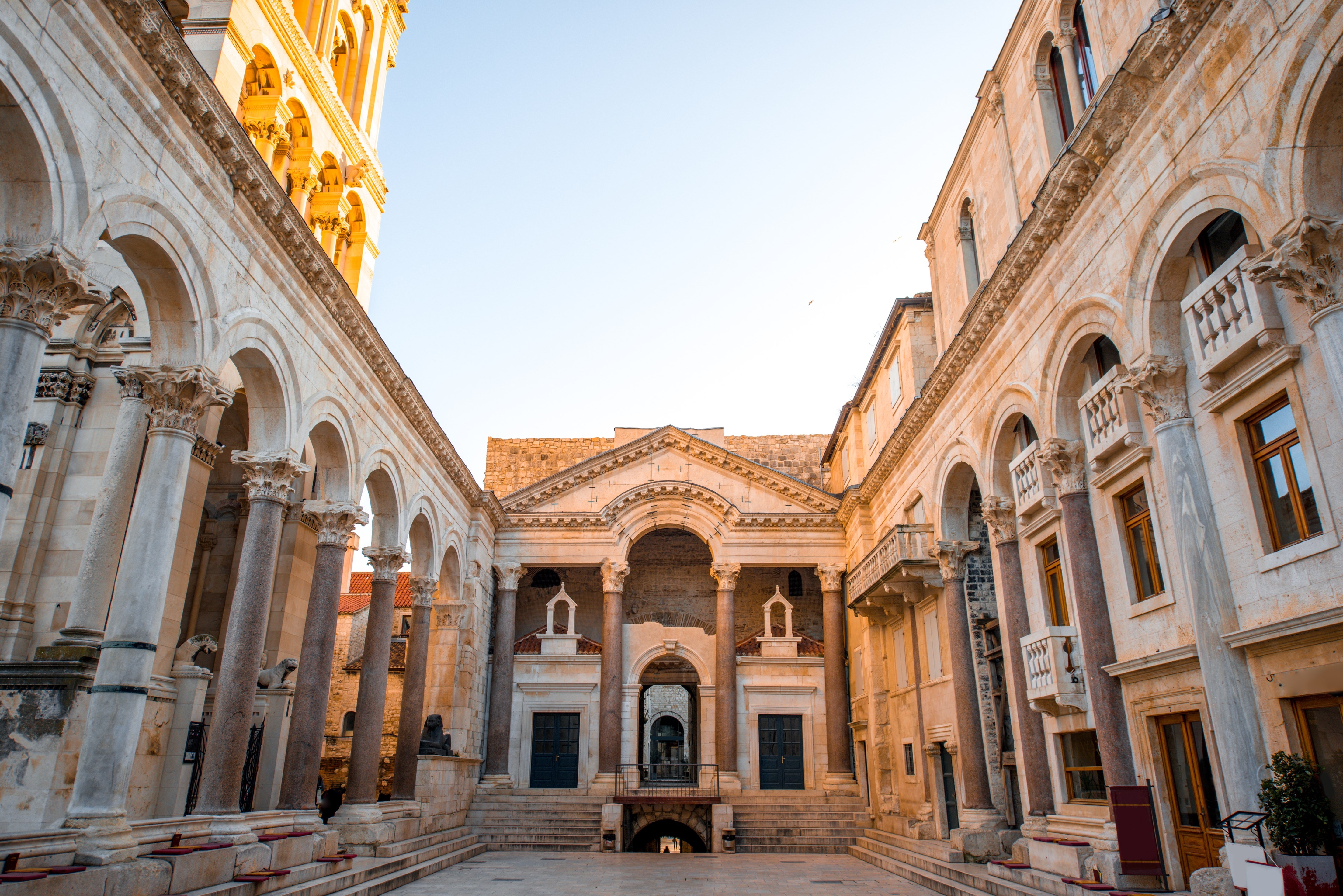 Cathedral square in Split city in Croatia