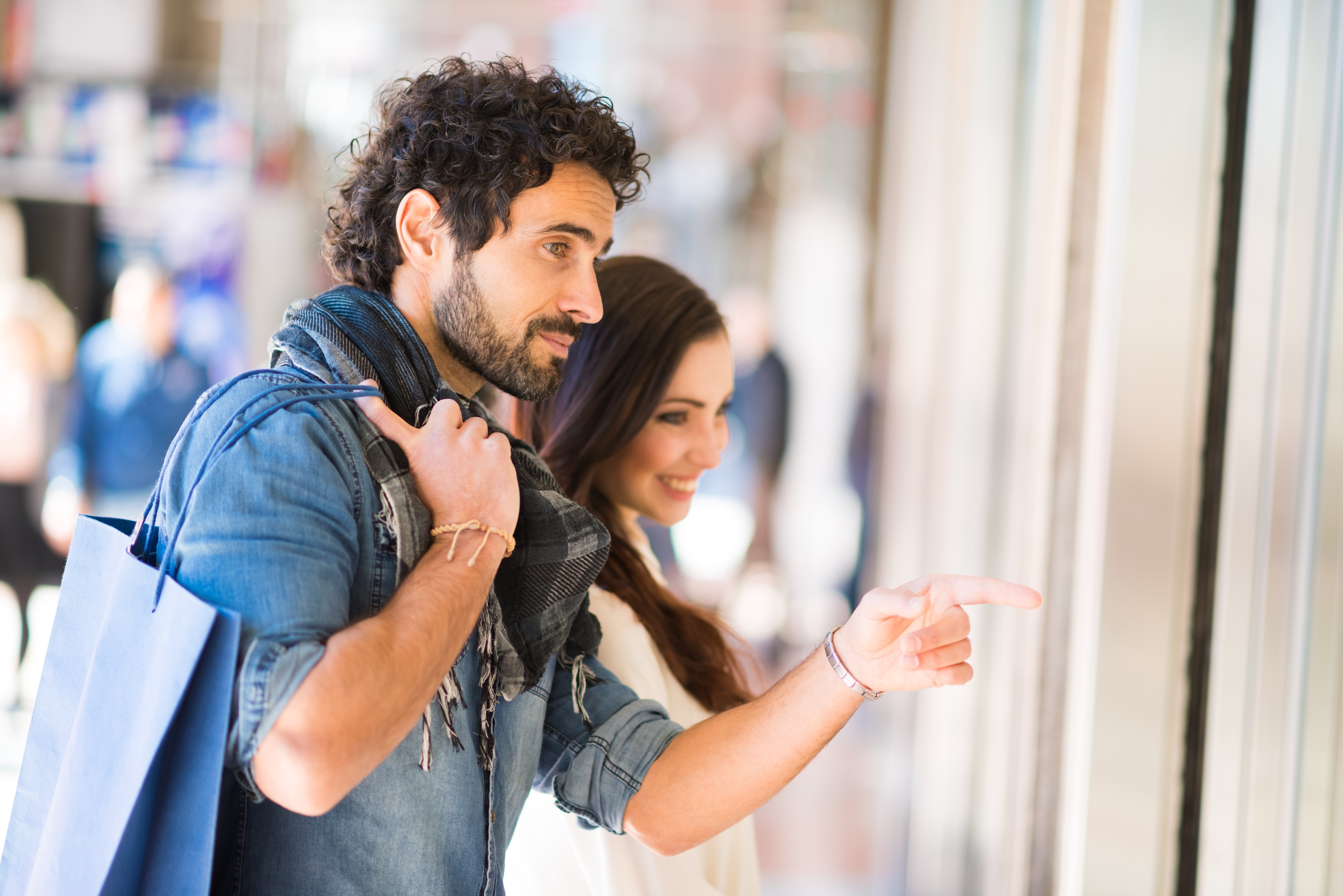 Young couple shopping