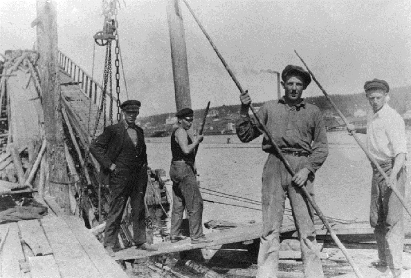 working man in Svartvik, old photo