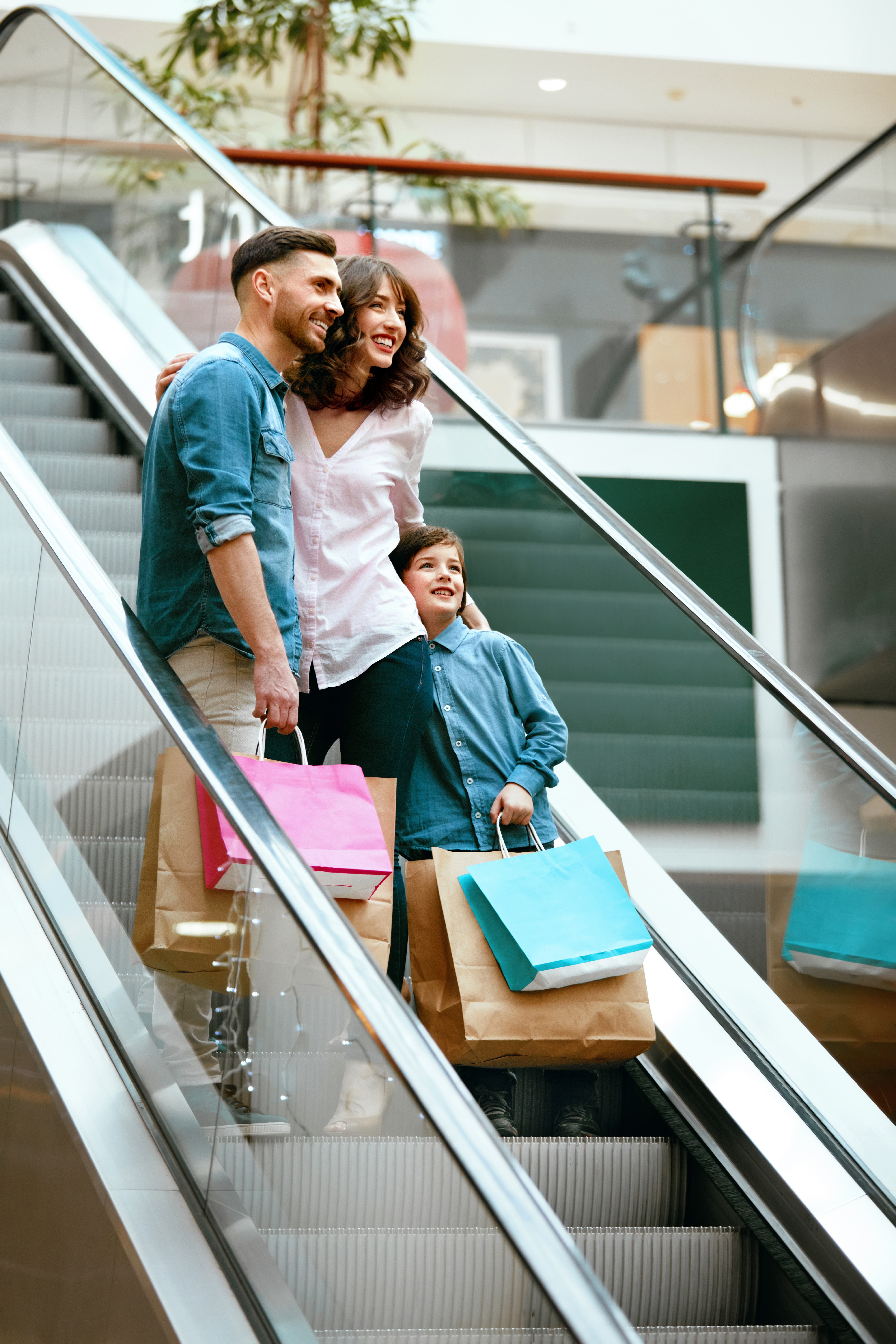 family at department store