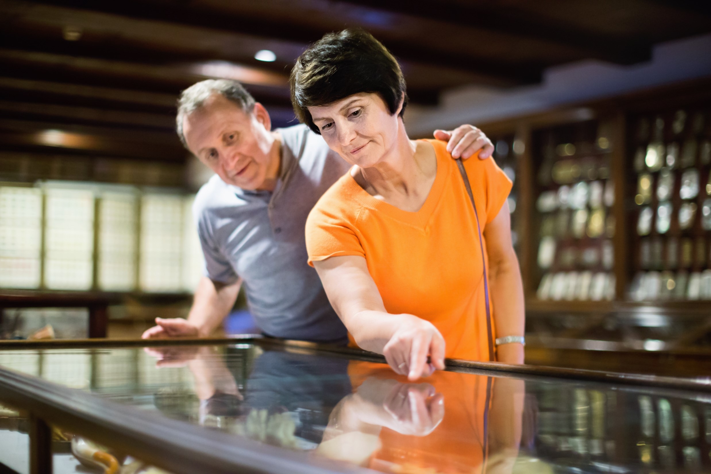 Couple at historical museum