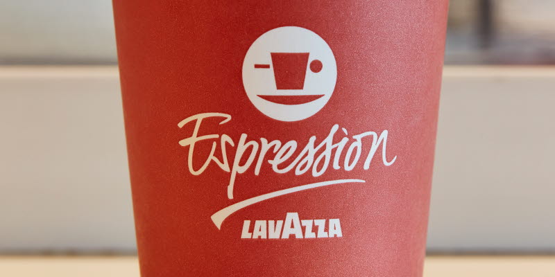 Lavazza Arlanda paper cup close up Lavazza Arlanda paper cup close up