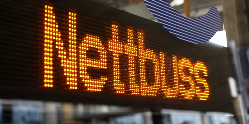 Sign with "Nettbuss" Sign with "Nettbuss"