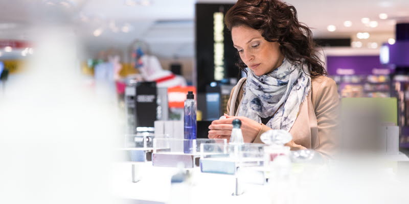 A woman in a shop A woman in a shop