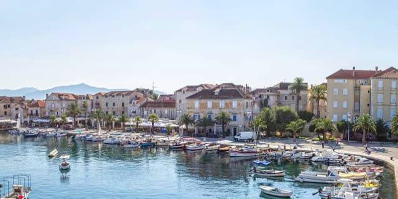 The port of Supetar on the island of Brac outside Split. The port of Supetar on the island of Brac outside Split.
