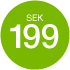 SEK 199 in a green circle SEK 199 in a green circle