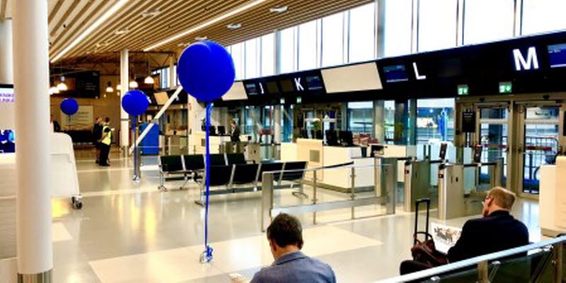 New part of the departure hall at Bromma Stockholm Airport New part of the departure hall at Bromma Stockholm Airport