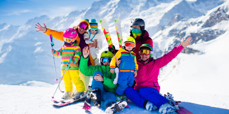 family on ski trip family on ski trip