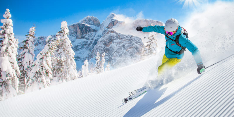 skiier in hill skiier in hill