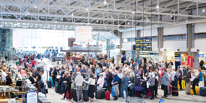 Travelers in the terminal Travelers in the terminal