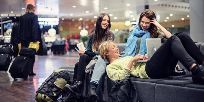 Girls on airport Girls on airport