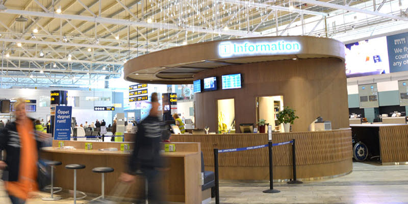 Information desk at Landvetter Information desk at Landvetter