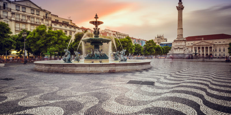 Square in Lisbon Square in Lisbon
