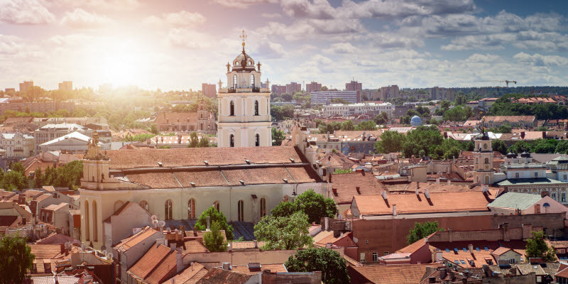 Sunset over Vilnius Sunset over Vilnius